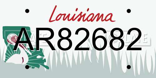 AR82682 Louisiana License Plate