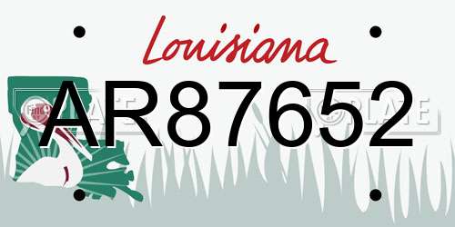 AR87652 Louisiana License Plate
