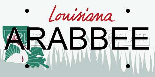 ARABBEE Louisiana License Plate