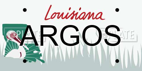 ARGOS Louisiana License Plate