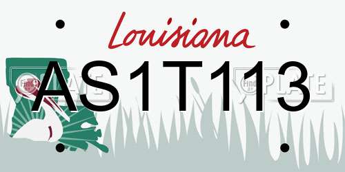 AS1T113 Louisiana License Plate