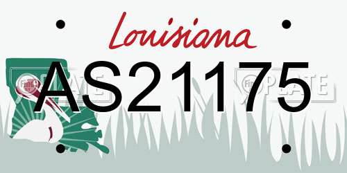 AS21175 Louisiana License Plate