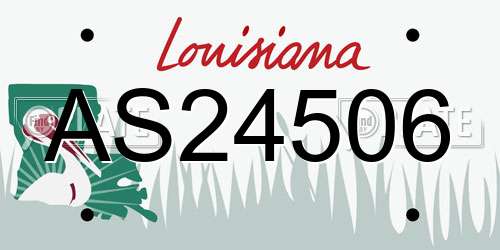 AS24506 Louisiana License Plate