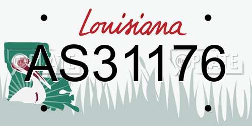 AS31176 Louisiana License Plate