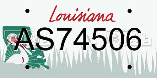 AS74506 Louisiana License Plate