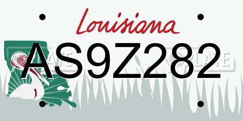 AS9Z282 Louisiana License Plate