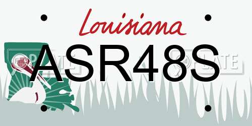 ASR48S Louisiana License Plate