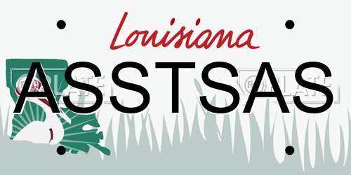 ASSTSAS Louisiana License Plate