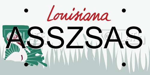 ASSZSAS Louisiana License Plate