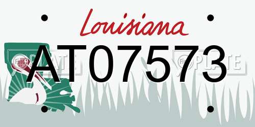 AT07573 Louisiana License Plate