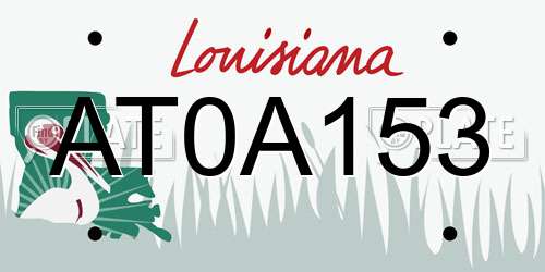 AT0A153 Louisiana License Plate