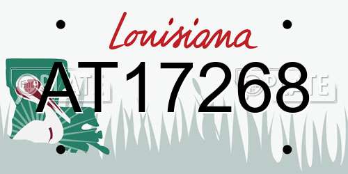 AT17268 Louisiana License Plate
