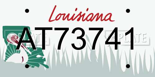 AT73741 Louisiana License Plate