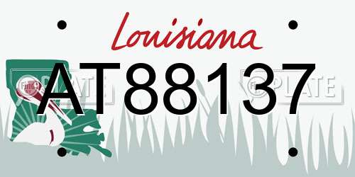 AT88137 Louisiana License Plate