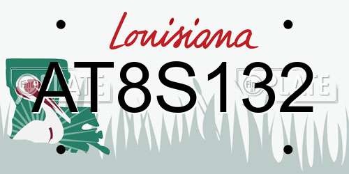 AT8S132 Louisiana License Plate