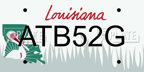 ATB52G Louisiana License Plate