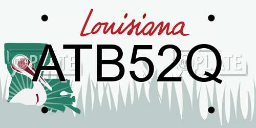 ATB52Q Louisiana License Plate