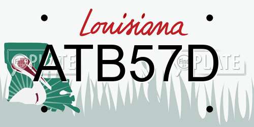 ATB57D Louisiana License Plate