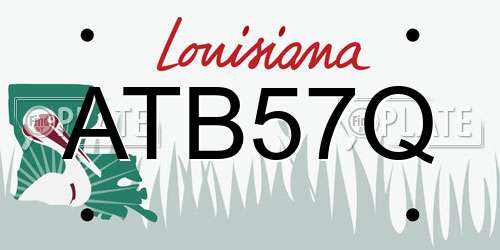 ATB57Q Louisiana License Plate