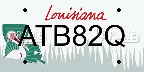 ATB82Q Louisiana License Plate