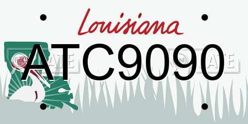 ATC9090 Louisiana License Plate