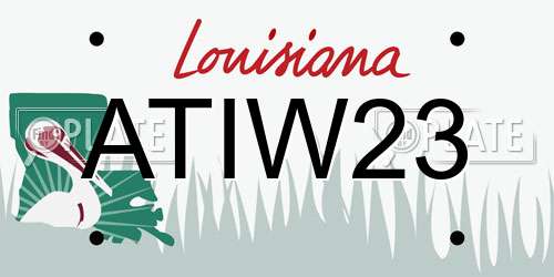 ATIW23 Louisiana License Plate