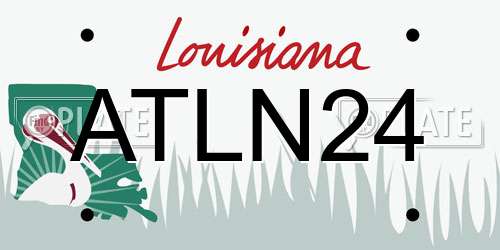 ATLN24 Louisiana License Plate