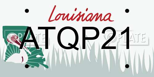 ATQP21 Louisiana License Plate