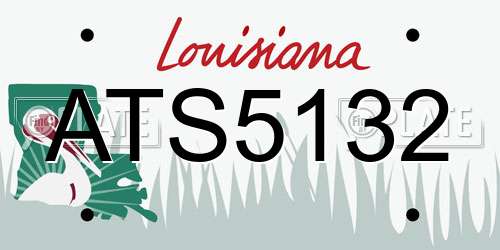 ATS5132 Louisiana License Plate