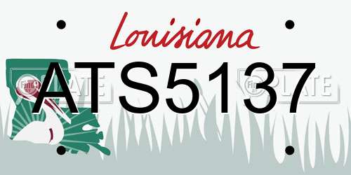 ATS5137 Louisiana License Plate