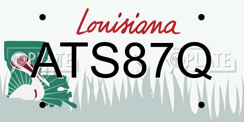 ATS87Q Louisiana License Plate