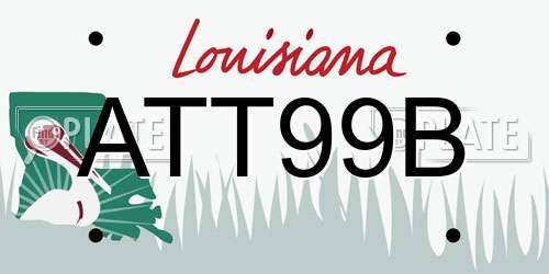 ATT99B Louisiana License Plate