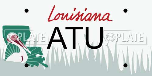 ATU Louisiana License Plate