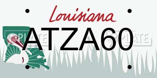 ATZA60 Louisiana License Plate