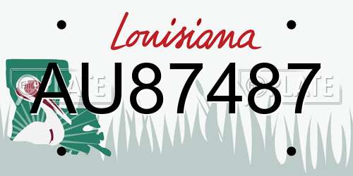 AU87487 Louisiana License Plate