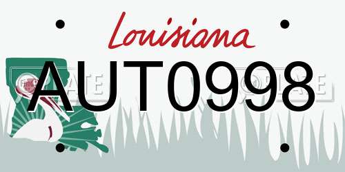 AUT0998 Louisiana License Plate