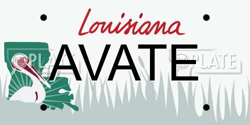 AVATE Louisiana License Plate