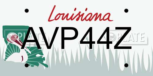 AVP44Z Louisiana License Plate