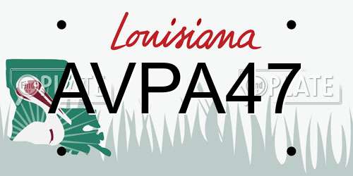 AVPA47 Louisiana License Plate