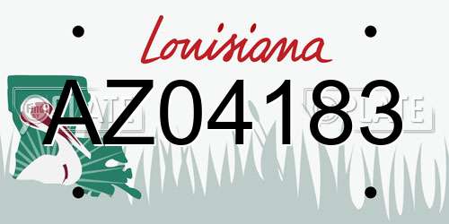 AZ04183 Louisiana License Plate