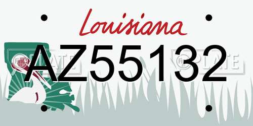 AZ55132 Louisiana License Plate