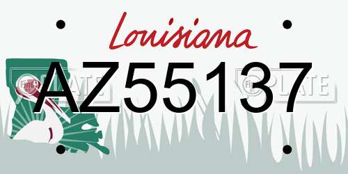 AZ55137 Louisiana License Plate
