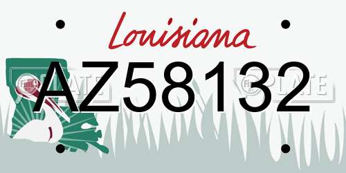 AZ58132 Louisiana License Plate