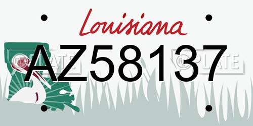 AZ58137 Louisiana License Plate