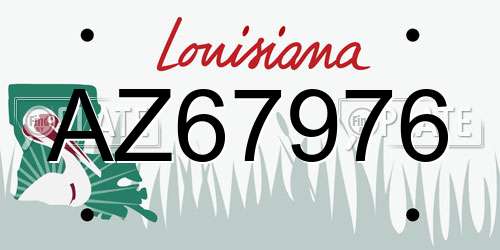 AZ67976 Louisiana License Plate
