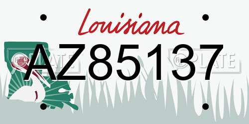 AZ85137 Louisiana License Plate