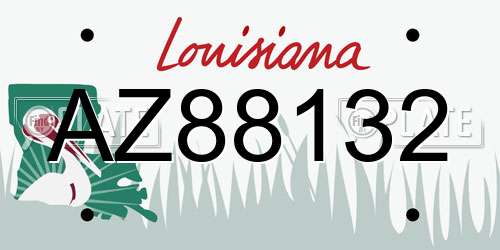 AZ88132 Louisiana License Plate