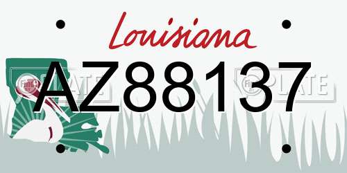 AZ88137 Louisiana License Plate