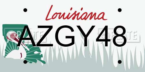 AZGY48 Louisiana License Plate