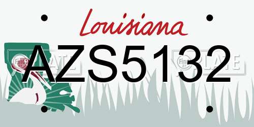 AZS5132 Louisiana License Plate